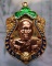 หลวงพ่อพัฒน์ วัดห้วยด้วน นครสวรรค์ รุ่นพยัคฆ์ราชาทรัพย์ เนื้อทองทิพย์หน้ากากทองแดง ลงยาน้ำเงิน เขียว