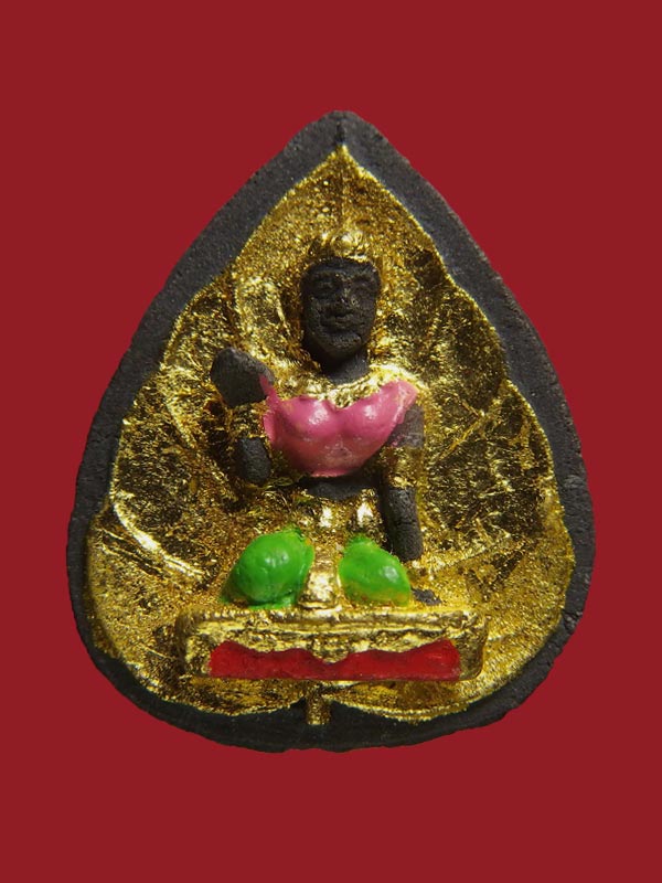 นางกวักหลวงพ่อคูณปริสุทโธ เนื้อผงใบลานลงสี  ออกวัดใหม่บ้านดอน ปี2536