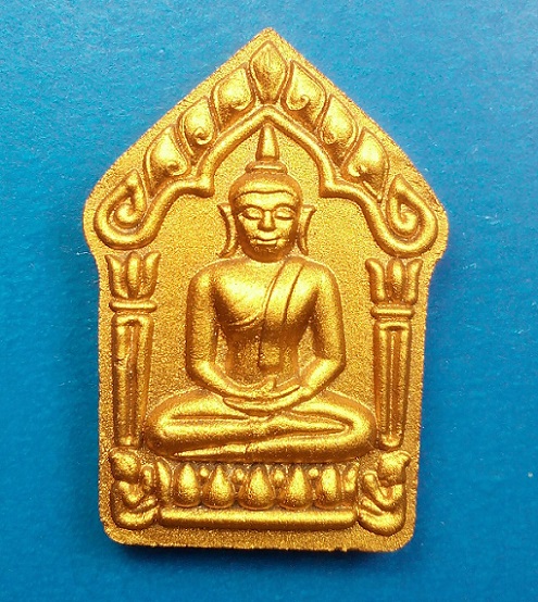 พระขุนแผน หลวงปู่หมุน วัดบ้านจาน รุ่นเจริญลาภเศรษฐี ปี 2560 เนื้อสีเทาบรอนซ์ทอง