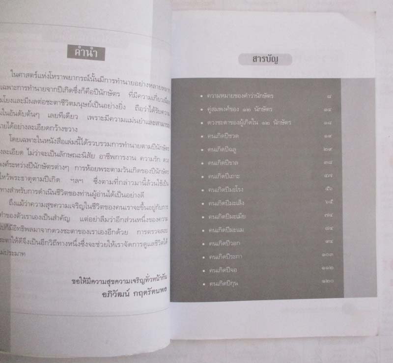  	 หนังสือ รู้ดวงตัวตน คน12นักษัตร
