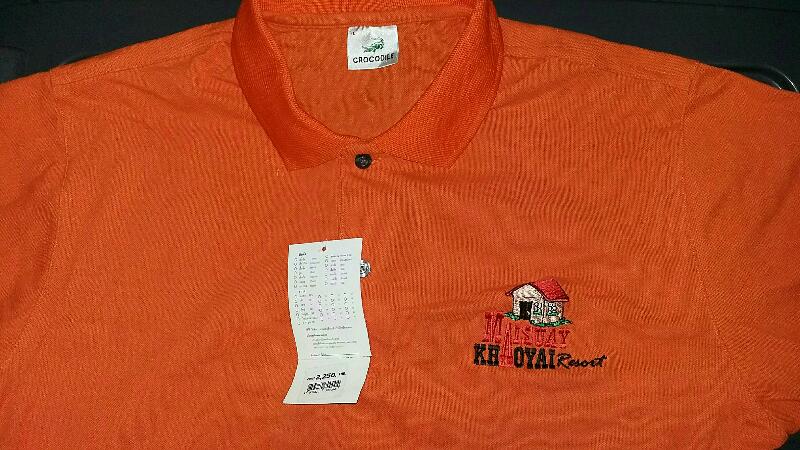 เสื้อยืดโปโล ยี่ห้อ Crocodile ทรงเรกูล่าร์ฟิต สีส้ม RUST Size : L ของแท้