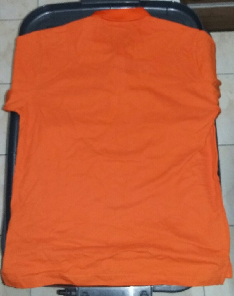 เสื้อยืดโปโล ยี่ห้อ Crocodile ทรงเรกูล่าร์ฟิต สีส้ม RUST Size : L ของแท้