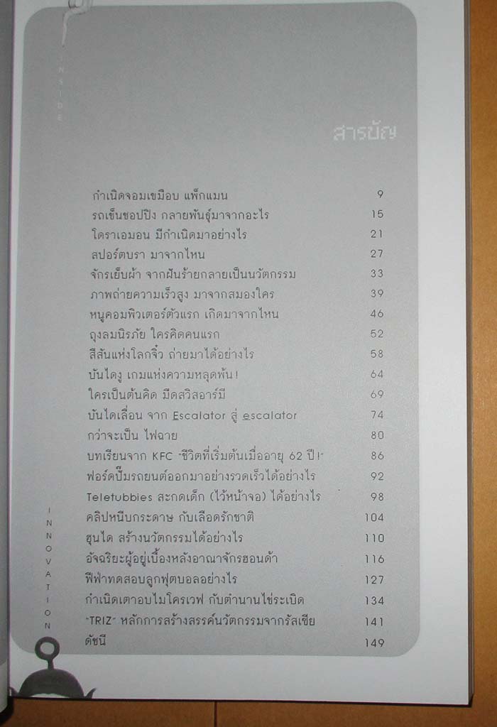  	 หนังสือ ช่างคิดประดิษฐ์ค้น