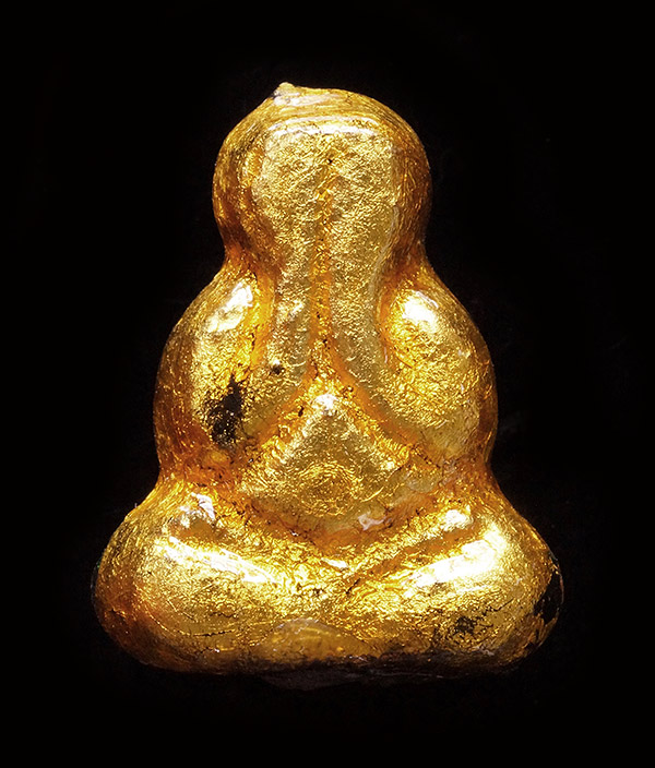 พระปิดตาเงินไหลมา วัดซับลำใย ปิดทองกรรมการ ปี2542 หลวงปู่หมุ น จ.ศรีสะเกษ ปลุกเสก ก้นฝั่งตะกรุด อุดเ