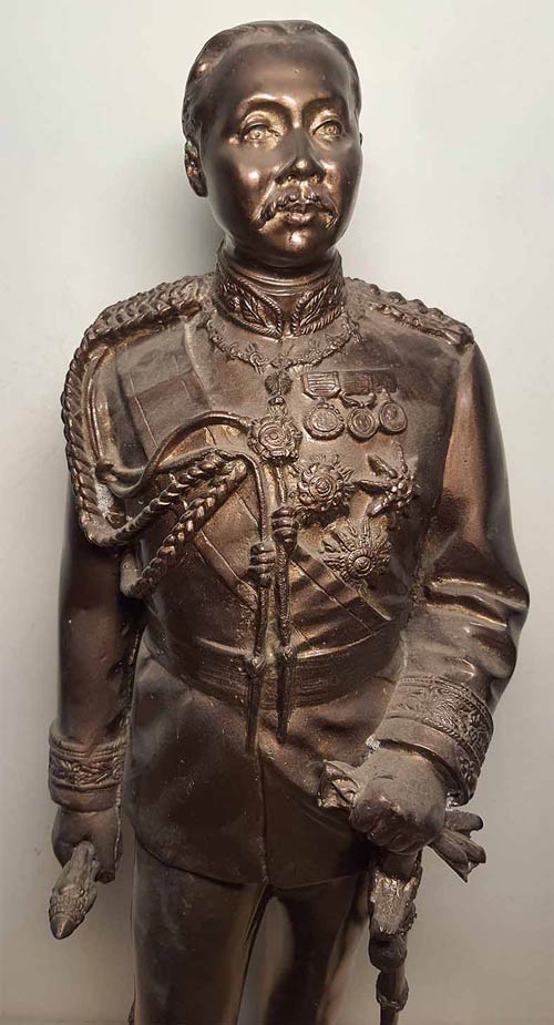 พระบรมรูปเสด็จพ่อ(ร.๕)ขนาดยักษ์ เนื้อทองสัมฤทธิ์รมมันปู สุดยอดพิธีแห่งอีสานเหนือ*ส6