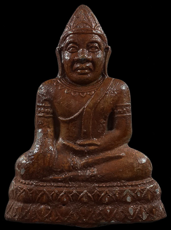 พระขุนพลเมืองเพชร วัดอินทาราม จ.เพชรบุรี เนื้อชินตะกั่ว