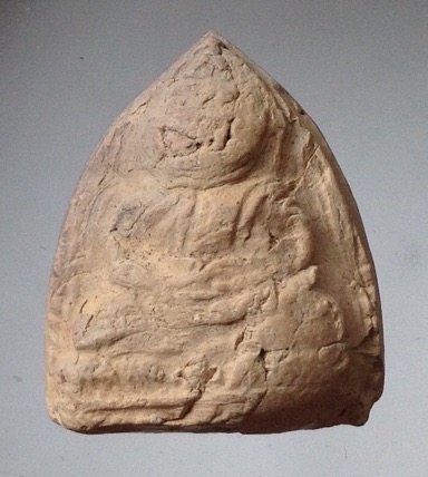 พระพิมพ์หลวงพ่อโตบางกระทิง หลวงตาจวน วัดไก่เตี้ย สุพรรณบุรี เนื้อดินเผา