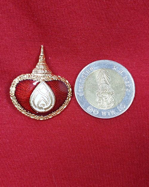 เข็มกลัด สว.กะไหล่ทองลงยา (ที่ระลึกงานพระราชทานเพลิงศพ ปี2538)