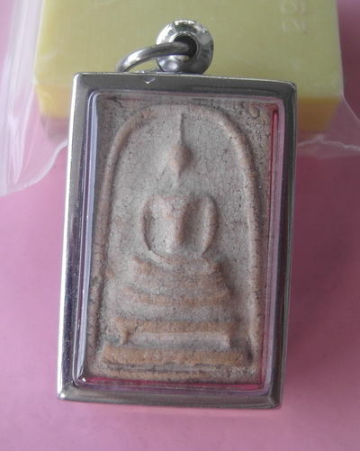 พระสมเด็จหลวงปู่นาค พิมพ์หูประบ่า ปี2495 เนื่อผง วัดระฆังฯ กรุงเทพ พร้อมบัตรพระแท้