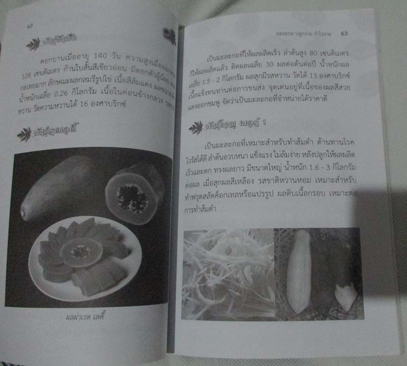  	 หนังสือ มะละกอ ปลูกง่ายกำไรงาม