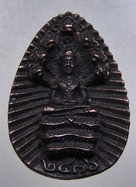 เหรียญหล่อนาคปรก 7 เศียร ประจวบคีรีขันธ์ ปี 2536 พิธีใหญ่ (หลวงพ่อพาน วัดโป่งกระสังข์ ร่วมปลุกเสก)