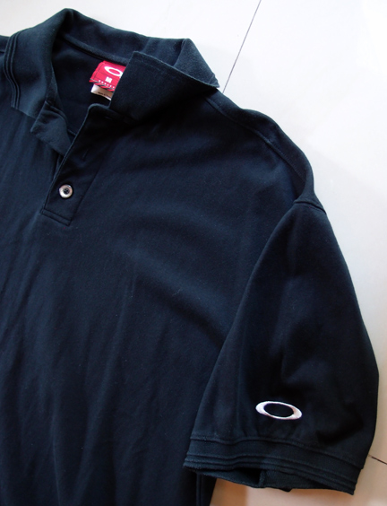 เสื้อโปโล OAKLEY สีดำ ไซส์ใหญ่48นิ้ว XLคนไทย