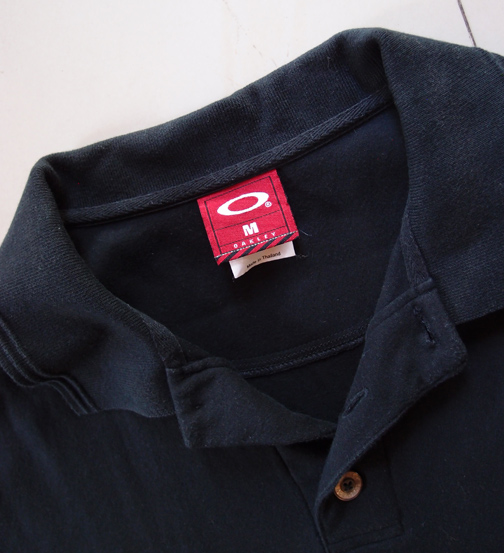 เสื้อโปโล OAKLEY สีดำ ไซส์ใหญ่48นิ้ว XLคนไทย
