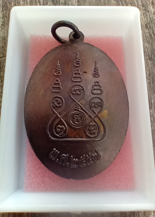 เหรียญไข่ปลา(พินัยกรรม) หลวงปู่นาม วัดน้อยชมพู่ ปี2557