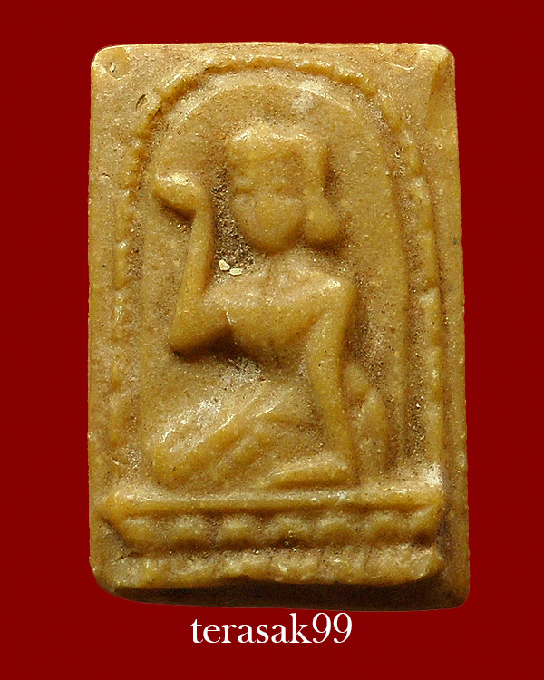 พระนางกวักพิมพ์ใหญ่หลังยันต์นูน เนื้อผงว่านน้ำมัน หลวงพ่อกวย วัดโฆสิตาราม จ.ชัยนาท ปี 2515 (2)