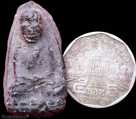 *หลวงปู่ทวด พิมพ์ใหญ่ตื้น ซุ้มแหลม เนื้อดำ วัดประสาทบุญญาวาส กทม. ปี๒๕๐๖*