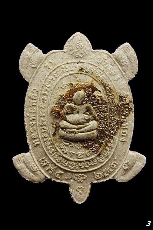 พญาเต่าเรือน ลป.หลิว รุ่นนักเลง ปี 2543 เนื้อผงปิดทองเดิมจากวัด วัดไทรทองพัฒนา กาญจนบุรี (3)