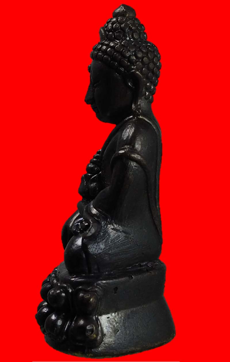 พระกริ่งวัดสุทัศน์ เนื้อสัมฤทธิ์ฐานปัดทองคำแท้ ปี2551 พร้อมกล่องกำมะหยี่เดิ