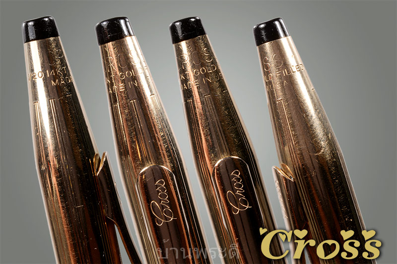 ปากกา CROSS ทอง 14K made in U.S.A. พร้อมซองผ้าเดิม กล่องเดิม สภาพสวย หาเดิมๆ อย่างนี้ยากครับ