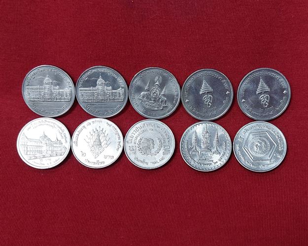 (ปิด59-)เหรียญ2บาท รวมวาระต่างๆ (10เหรียญ)