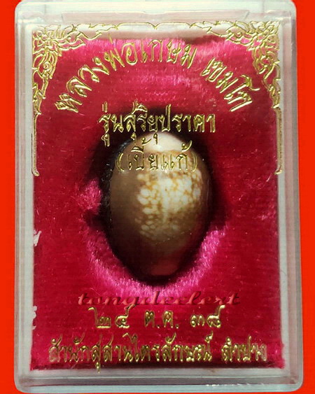 เบี้ยแก้ตะกรุดเงิน หลวงพ่อเกษม เขมโก สำนักสุสานไตรลักษณ์ จ.ลำปาง