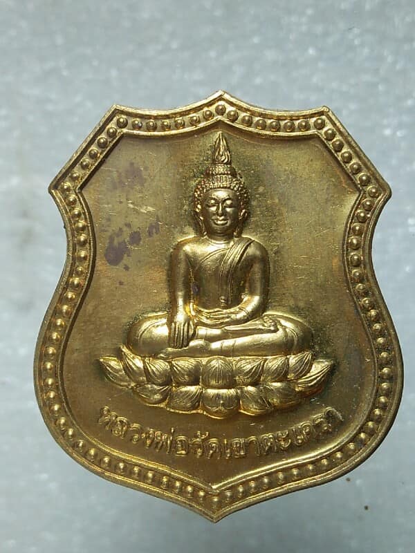 เหรียญหลวงพ่อวัดเขาตะเครา โครงการทุนเล่าเรียนหลวงสำหรับพระสงฆ์ไทย เนื้อกะไหล่ทอง
