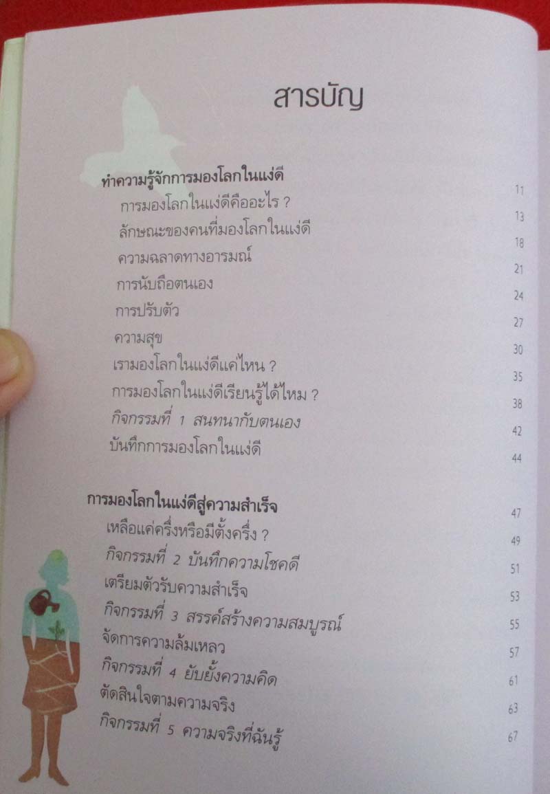  	 หนังสือ มองโลกเป็นเห็นความสุข