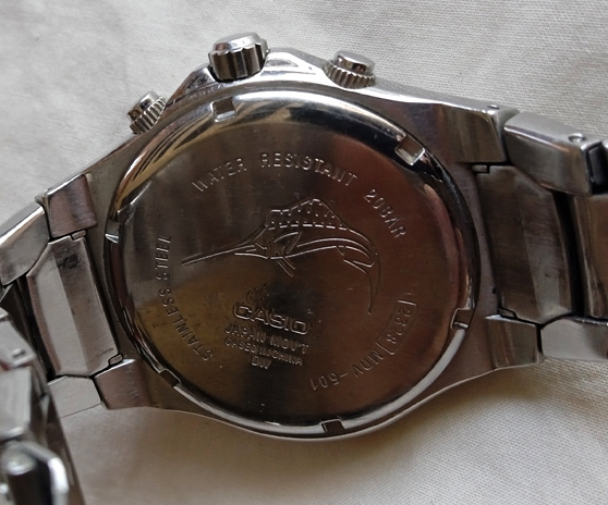 นาฬิกา CASIO ของแท้ รุ่นโลโก้ปลา CHRONOGRAPH WR200M สวยมาก