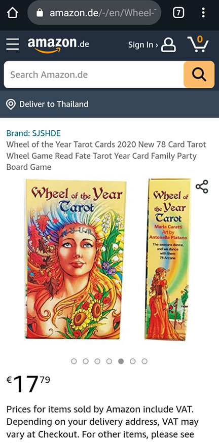 ไพ่ยิปซี Tarot Wheel of the Year สวยๆครบชุด78ใบ ใหม่ๆเลย