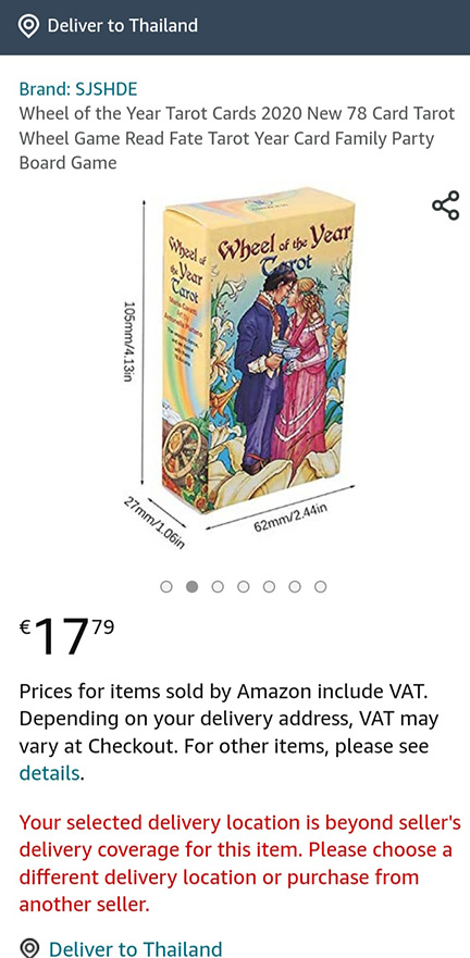 ไพ่ยิปซี Tarot Wheel of the Year สวยๆครบชุด78ใบ ใหม่ๆเลย