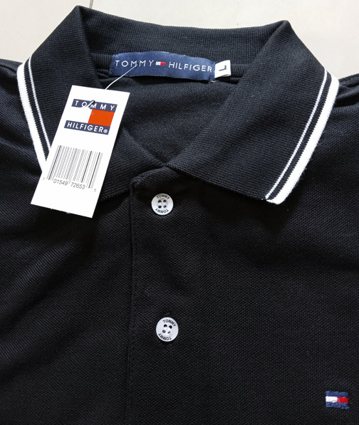 ของใหม่ เสื้อ TOMMY HILFIGER เบอร์ L สีดำ ป้ายห้อย