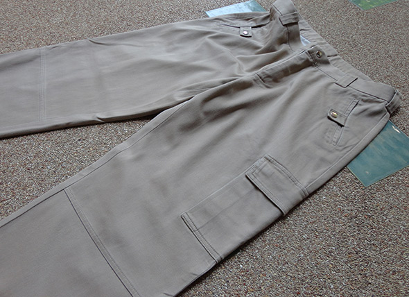กางเกง JASPAL ของแท้ STRETCH COTTON สีน้ำตาลอ่อน มีกระเป๋าข้างขา ทรงสวย