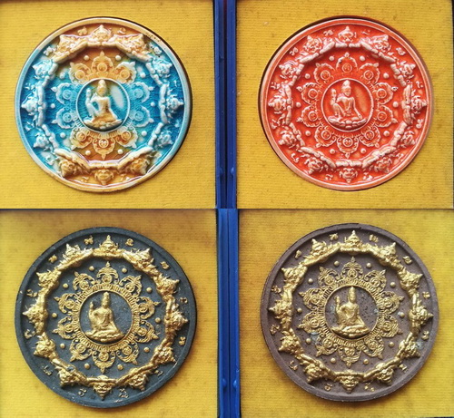 จตุคามรามเทพ รุ่นทรัพย์เฟื่องฟู หลักเมือง50 เนื้อกระเบื้องเคลือบ+เนื้อไม้เทพทาโร+เนื้อว่าน ราคาเบาๆ