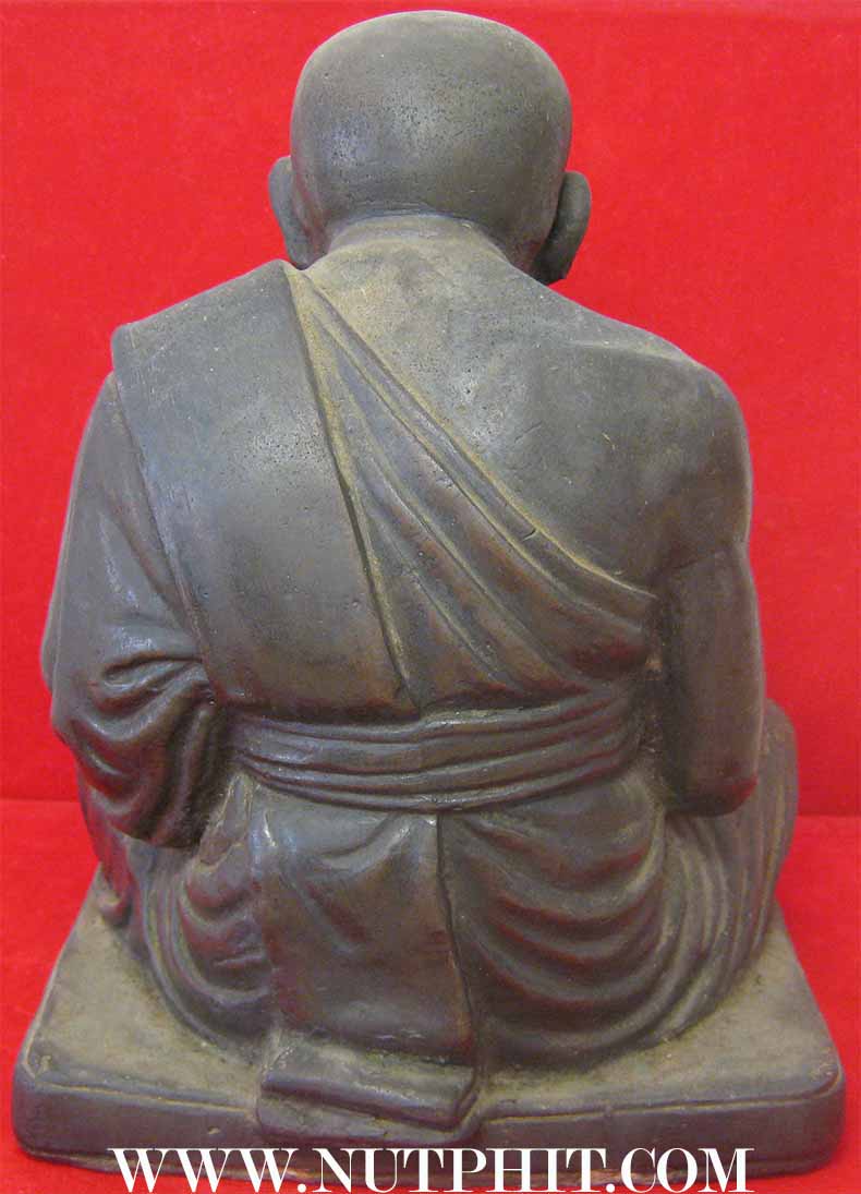 พระบูชาหลวงปู่ทวดเนื้อโลหะรุ่นแรก วัดบางนอน(หลวงพ่อด่วน)ปี ๐๖ +บัตรรับรองพระแท้*ส215