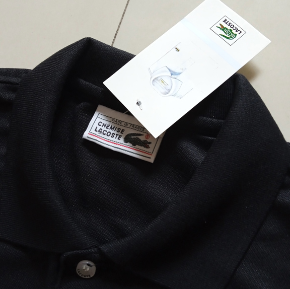ของใหม่ ขายให้ถูกๆไปเลย เสื้อโปโล LACOSTE เบอร์ L สีดำ made in FRANCE