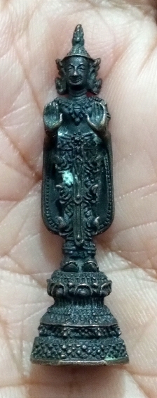 รูปหล่ออุดกริ่ง หลวงพ่อแก่นจันทร์ วัดป้อมแก้ว สมุทรสงคราม พิธีเยี่ยม