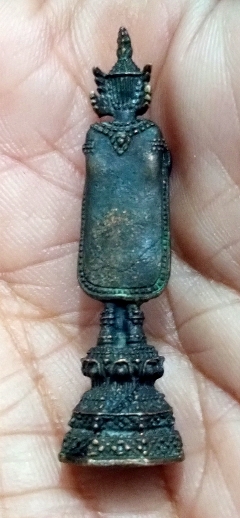 รูปหล่ออุดกริ่ง หลวงพ่อแก่นจันทร์ วัดป้อมแก้ว สมุทรสงคราม พิธีเยี่ยม