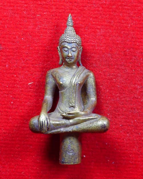 พระยอดธง เนื้อทองผสม ยันต์อุณาโลม ไม่ทราบที่