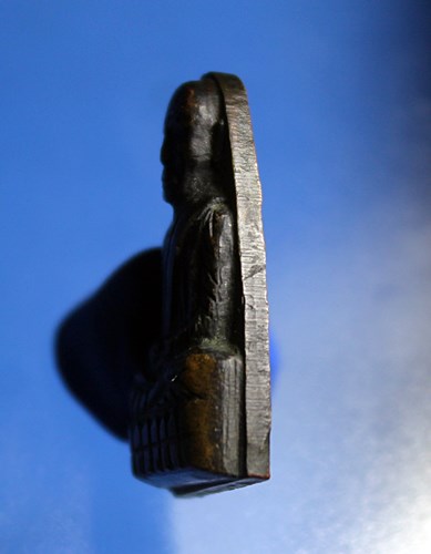 A241 หลวงปู่ทวดหลังหนังสือ เนื้อโลหะ ปี08 (บล็อกร้านทอง) สภาพสวยเดิม