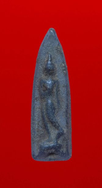 พระลีลา 2 หน้า เนื้อชินเขียว ศิลป์พิจิตร สวยๆ ติดที่ 3 พร้อมใบประกาศ