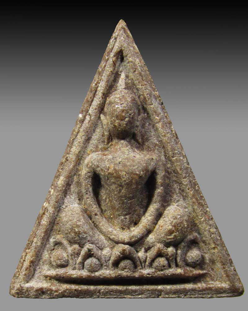 พระสมเด็จแสน หลังใบโพธิ์ รุ่นแรก เสมเด็จพระสังฆราช ป๋า วัดเชตุพนฯ(วัดโพธิ์ )กรุงเทพ ปี 2506