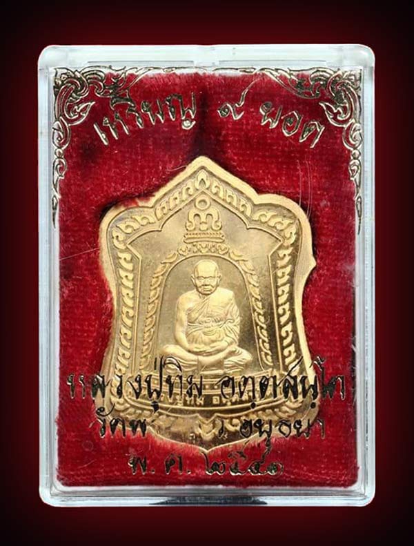 เหรียญหลังยันต์ 9 ยอด เนื้อทองไมคอน หลวงปู่ทิม วัดพระขาว อยุธยา 