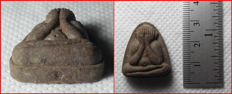 พระปิดตาเงินล้าน โรยเกศา ฝังตะกรุดเงิน หลวงปู่ขุ้ย วัดซับตะเคียน จ.เพชรบูรณ์ -T1