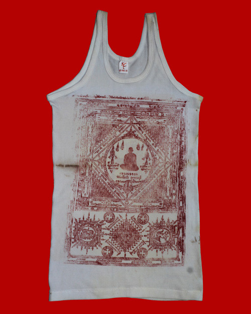 @ เสื้อกล้าม หลวงพ่อขอม วัดไผ่โรงวัว จ.สุพรรณบุรี @