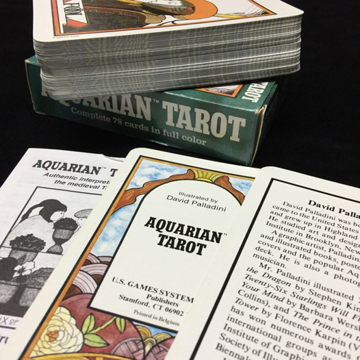 ไพ่ยิปซีพร้อมคู่มือ Aquarian Tarot 1993 Edition หายากมากเวอร์ชั่นนี้ ได้รับการยอมรับว่าสวยติดTop10