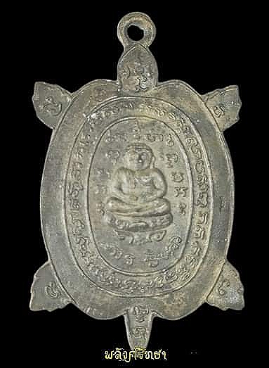 เหรียญเต่าแช่น้ำมนต์ หลวงปู่หลิว วัดไร่แตงทอง รุ่นสดุ้งกลับ