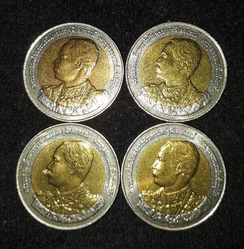 เหรียญ 10 บาท 150 ปีวันพระราชสมภพ ร.5 ปี2546 (4เหรียญ)