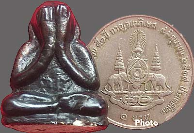 *พระปิดตา หลวงพ่อผล วัดเทียนดัด นครปฐม ปี๒๕๑๔ เนื้อเมฆพัตร พิมพ์ใหญ่ อุดผง*