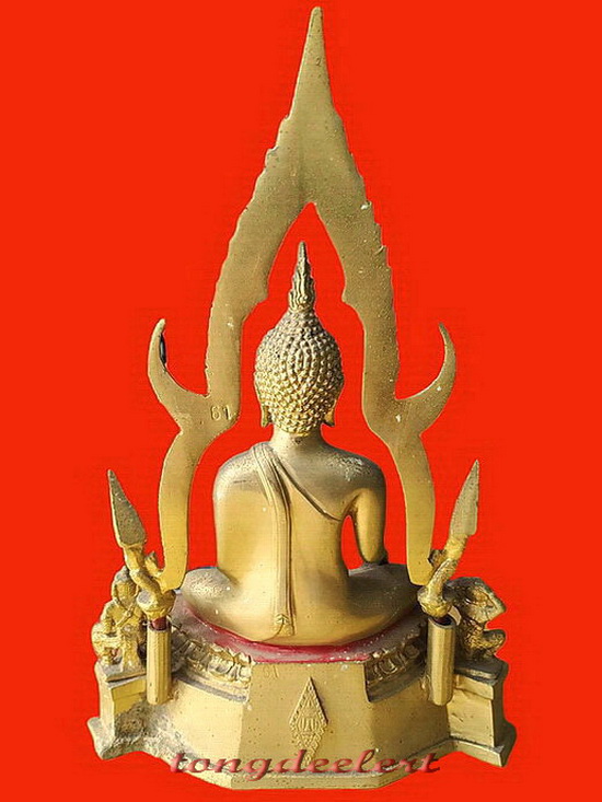 พระพุทธชินราชบูชา กะไหล่ทอง ซุ้มถอดได้ หน้าตัก 5 นิ้วค่ะ