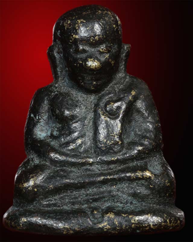 หล่อโบราณหลวงพ่อเงิน วัดบางคลาน พิมพ์ ช อุ ขึ้น รุ่นมหาลาภ วัดคงคาราม อำเภอโพทะเล จังหวัดพิจิตร 